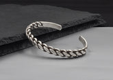 Intertwined Silver Bangle